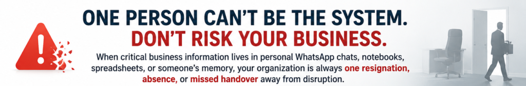 Business Risk exist if people dependent.